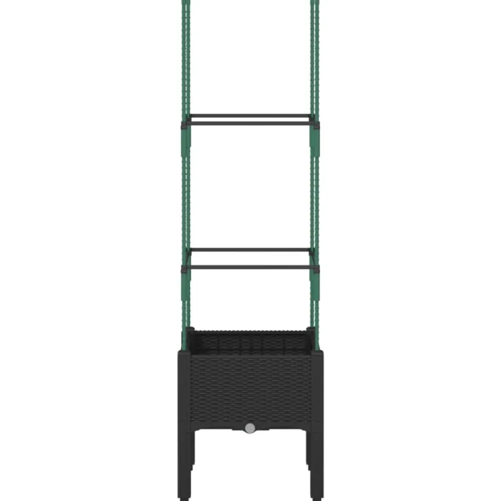 Plantenbak met latwerk 40x40x142,5 cm polypropeen>vidaXL Discount