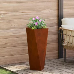 Tuin & Gazon*vidaXL Plantenbak Roestig 30 x 30 x 75 cm Cortenstaal