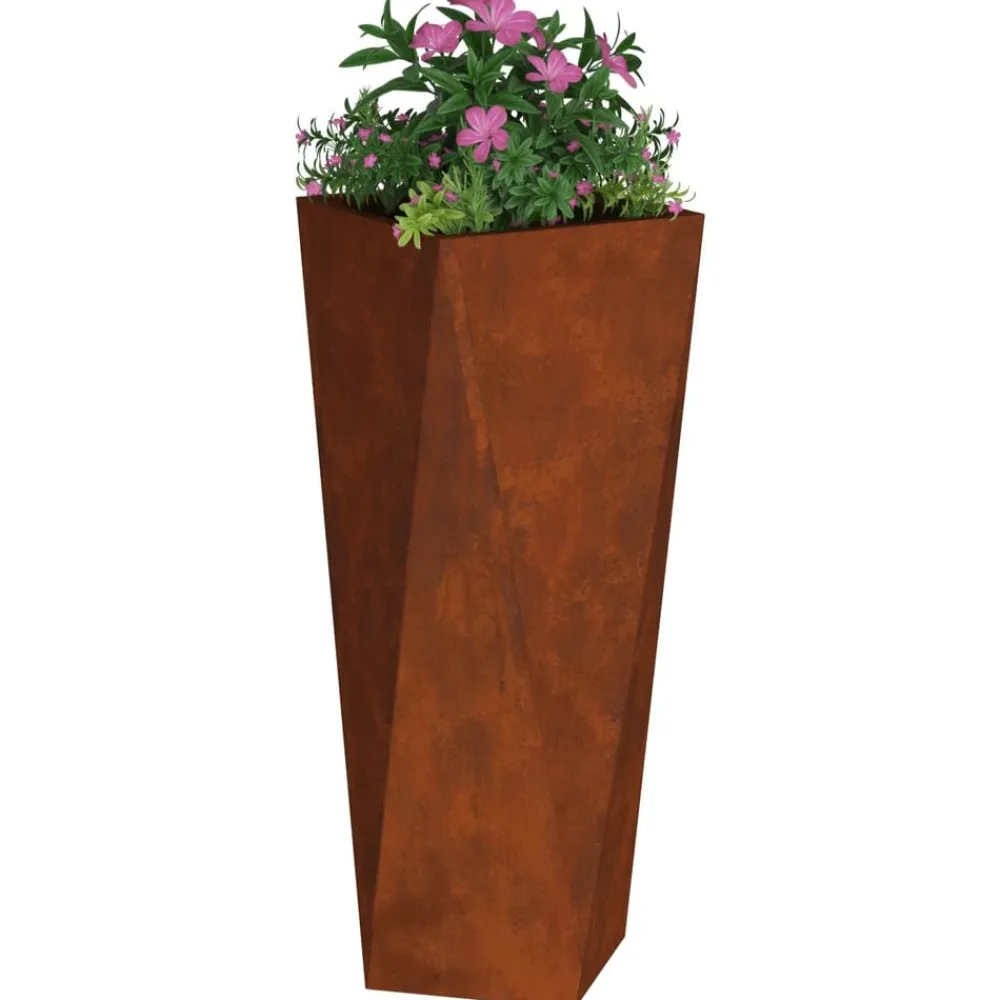 Tuin & Gazon*vidaXL Plantenbak Roestig 30 x 30 x 75 cm Cortenstaal