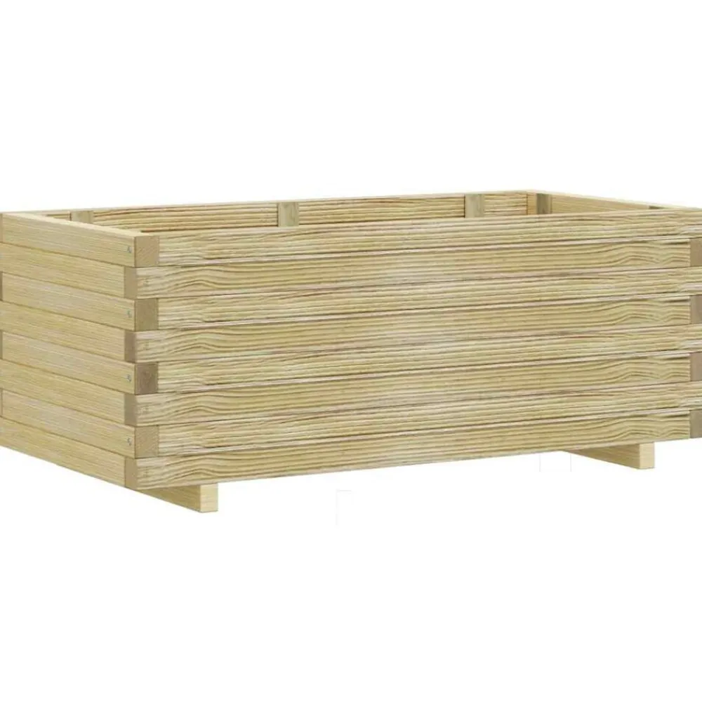 Tuin & Gazon*vidaXL Plantenbak verhoogd rechthoekig 100x50x40 cm hout Beige