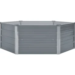 Plantenbak verhoogd 129x129x45 cm gegalvaniseerd staal>vidaXL New