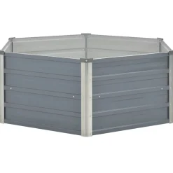 Plantenbak verhoogd 129x129x45 cm gegalvaniseerd staal><noscript><img width=