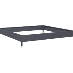 Tuin & Gazon*vidaXL Plantenbak verhoogd 100x100x18,5 cm staal antracietkleurig Staal/Antracietkleurig