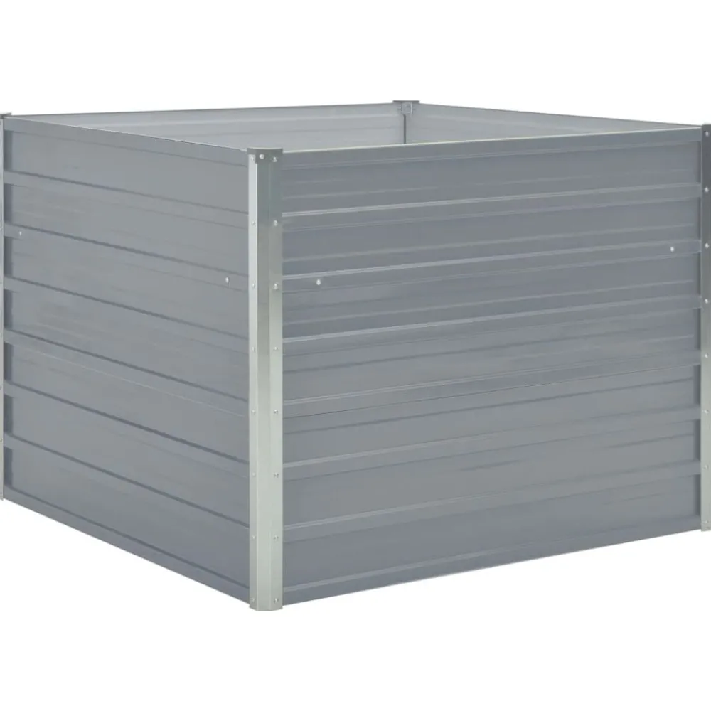 Plantenbak verhoogd 100x100x77 cm gegalvaniseerd staal>vidaXL Outlet