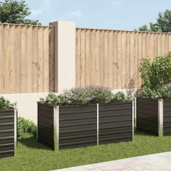 Plantenbak verhoogd 160x80x77 cm gegalvaniseerd staal antraciet>vidaXL Outlet