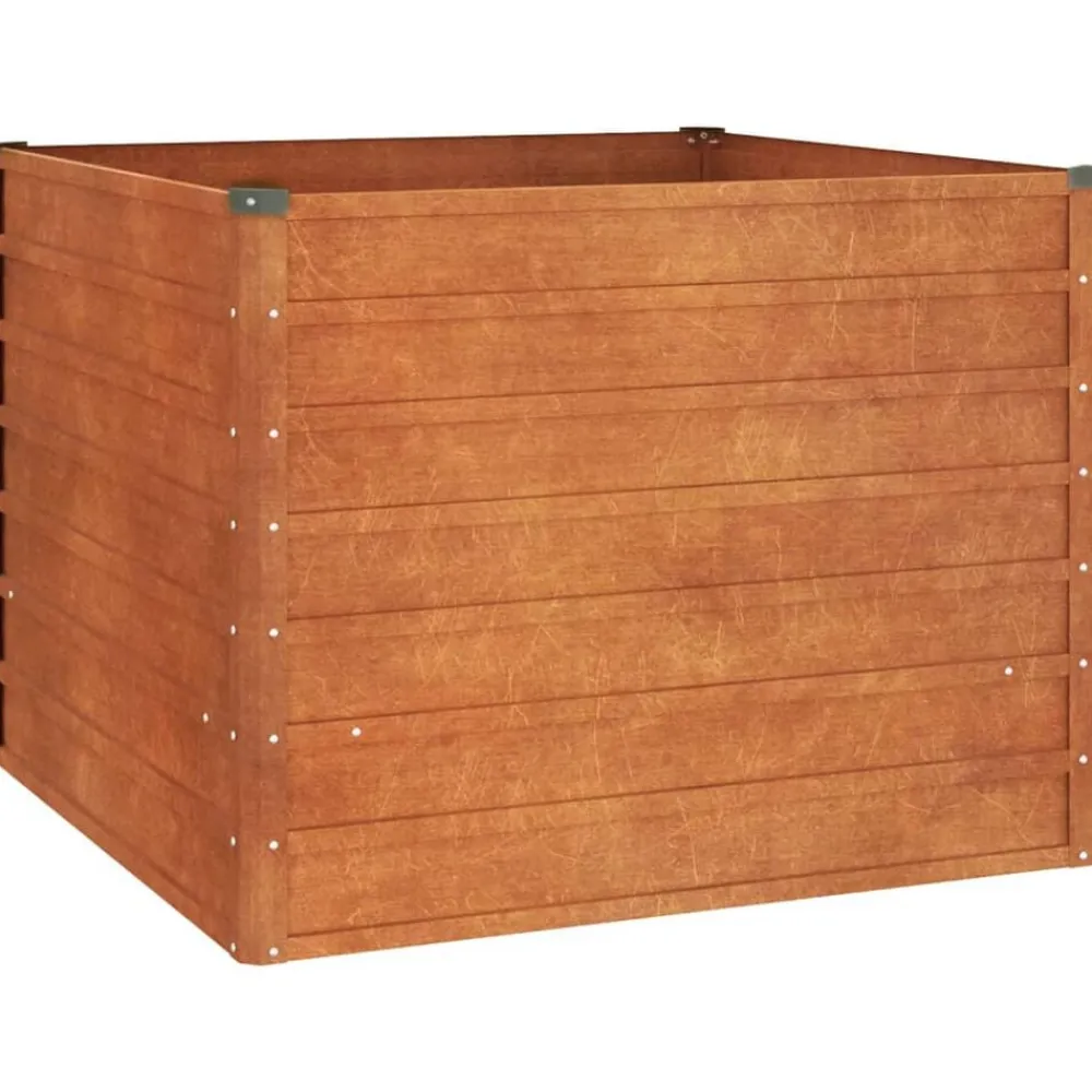 Plantenbak verhoogd 100x100x77 cm cortenstaal roestig>vidaXL Hot