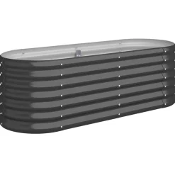 Tuin & Gazon*vidaXL Plantenbak 114x40x36 cm gegalvaniseerd staal kleurig Antraciet