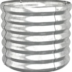 Tuin & Gazon*vidaXL Plantenbak 40x40x36 cm gegalvaniseerd staal kleurig Zilver