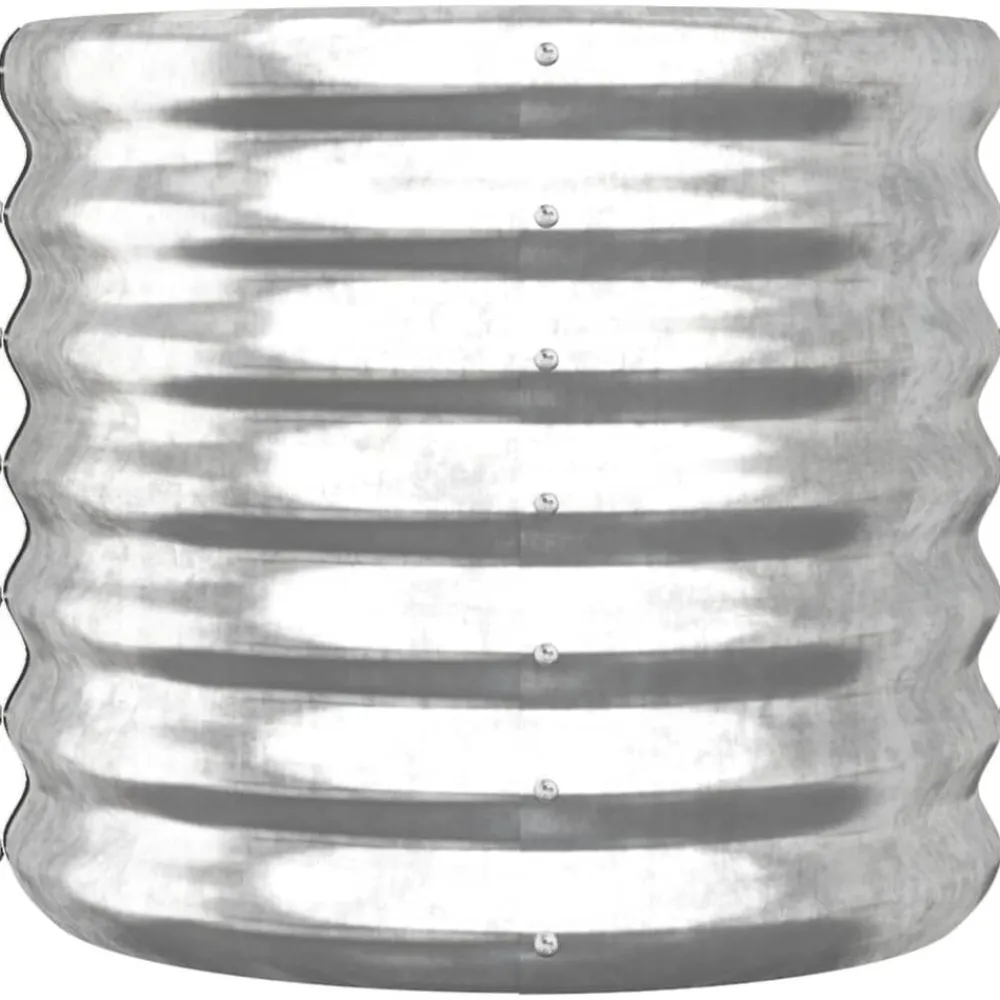 Tuin & Gazon*vidaXL Plantenbak 40x40x36 cm gegalvaniseerd staal kleurig Zilver