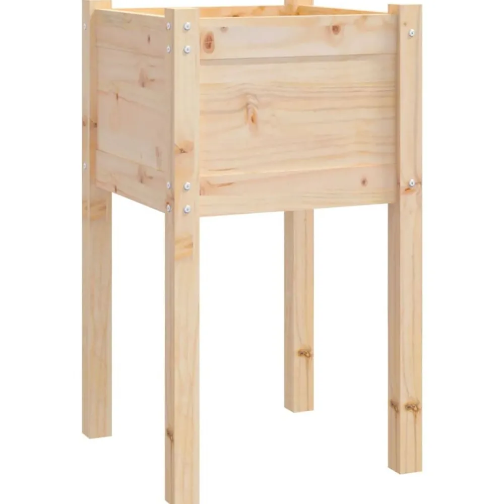 Tuin & Gazon*vidaXL Plantenbak 50x50x70 cm massief grenenhout Naturel