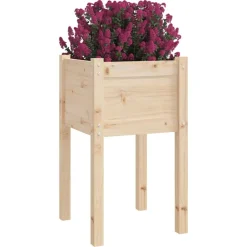 Tuin & Gazon*vidaXL Plantenbak 50x50x70 cm massief grenenhout Naturel