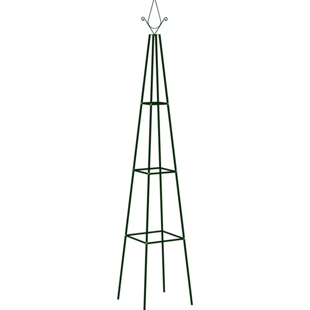Tuin & Gazon*vidaXL Plantenklimrekken 2 st 35x35x195 cm ijzer donkergroen