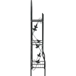 Tuin & Gazon*vidaXL Plantenrek 3-laags 52x28x128 cm ijzer zwart
