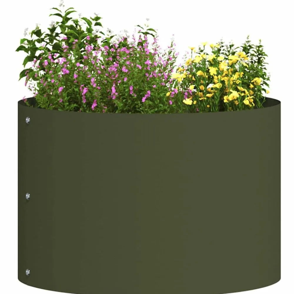 Plantenring Olijf Groen 30 x 30 x 20 cm Koudgewalst staal>vidaXL Online