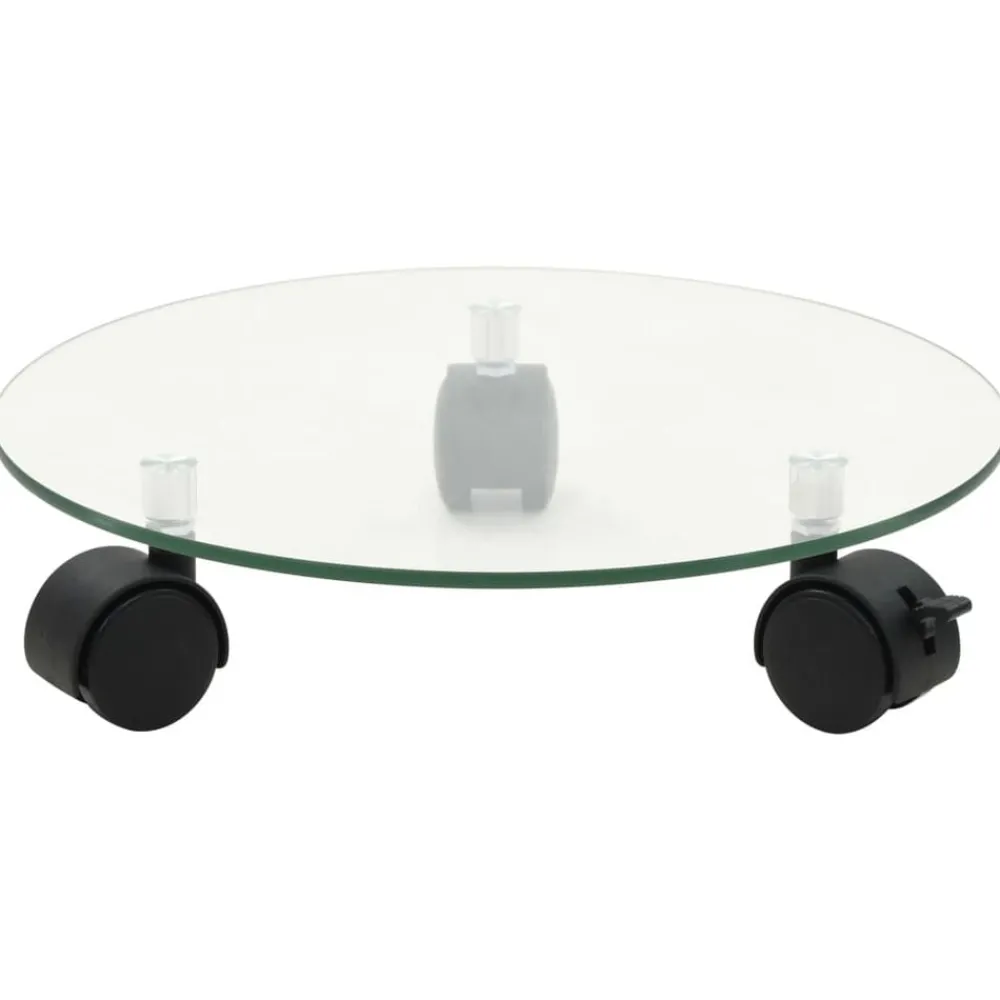 Plantenrollers rond 28 cm gehard glas 2 st>vidaXL Clearance