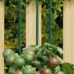 Tuin & Gazon*vidaXL Plantenstaken 30 st 60 cm staal groen