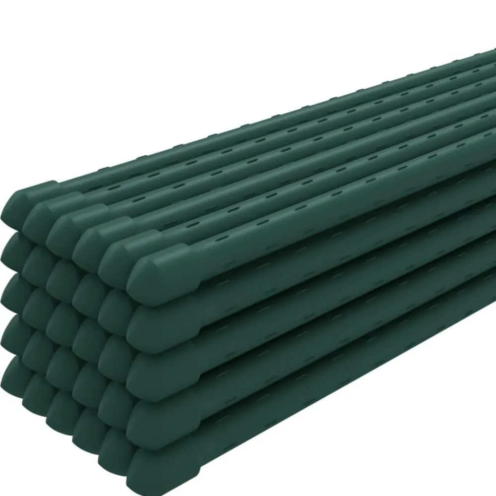 Tuin & Gazon*vidaXL Plantenstaken 30 st 60 cm staal groen