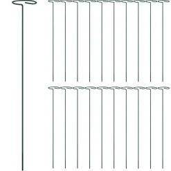 Plantenstaken 20 st 40 cm staal donkergroen><noscript><img width=