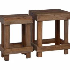 Plantenstandaard 2 pcs Bruin 70 x 11 x 27 cm Mahoniehout>vidaXL Sale