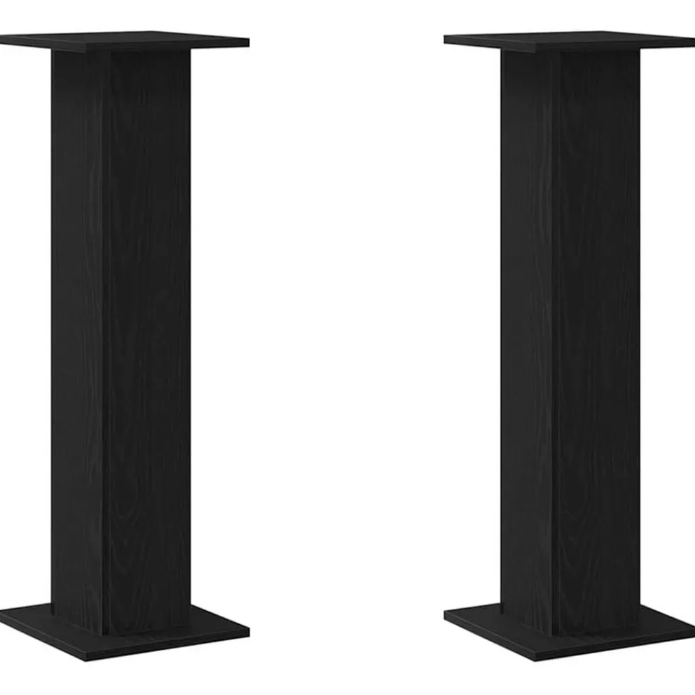 Elektronica|Tuin & Gazon*vidaXL Plantenstandaard 2 pcs 30 x 30 x 95 cm Bewerkt hout Zwart eiken