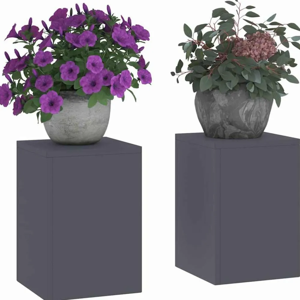 Plantenstandaard 2 pcs 24 x 24 x 35 cm Staal>vidaXL Discount