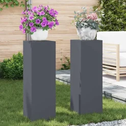 Plantenstandaard 2 pcs 24 x 24 x 75 cm Staal>vidaXL Online
