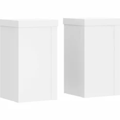 Tuin & Gazon*vidaXL Plantenstandaards 2 st 10x10x18 cm bewerkt hout Wit