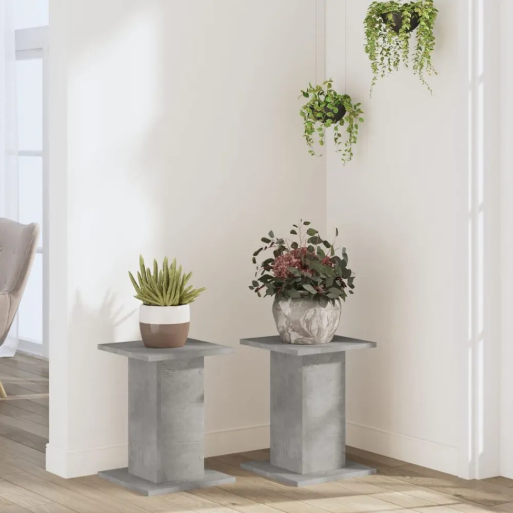 Plantenstandaards 2 st 30x30x40 cm bewerkt hout>vidaXL Best