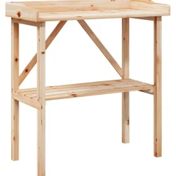 Plantentafel met schap 78x38x82,5 cm massief vurenhout>vidaXL Sale