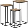 Tafels*vidaXL Plantentafelset gerecycled teakhout 3-delig