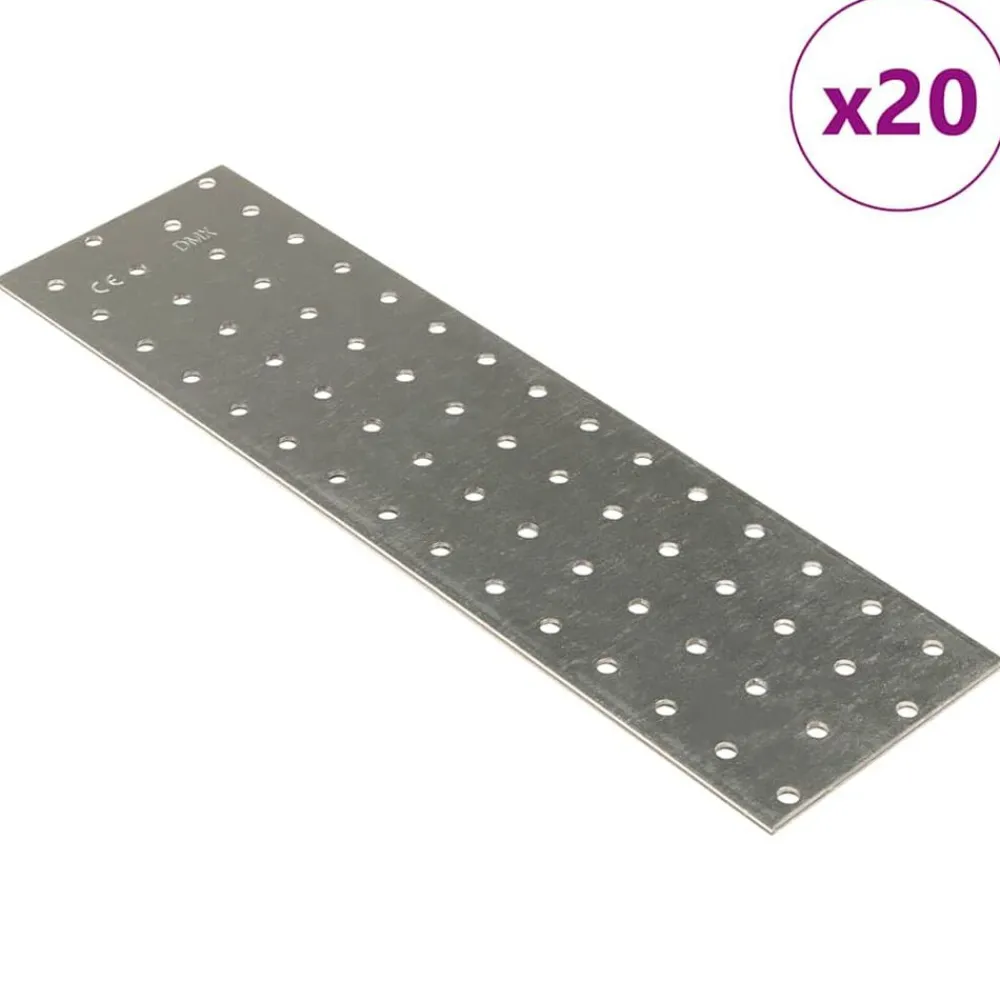 Platen geperforeerd 20 st 2 mm 300x80 mm gegalvaniseerd staal>vidaXL Clearance