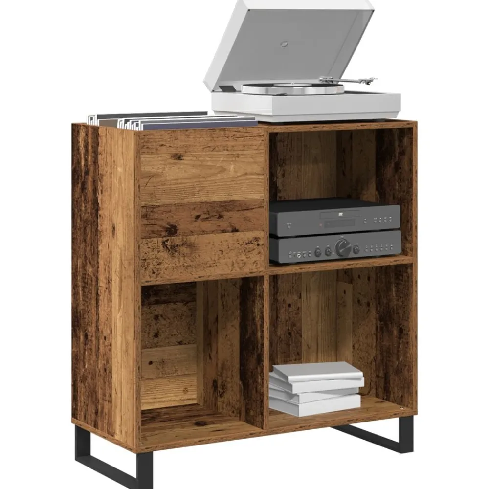Platenkast met plank 84,5 x 38 x 89 cm>vidaXL Hot