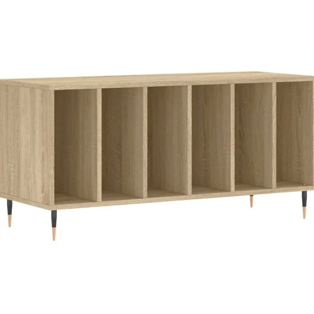 Platenkast 100x38x48 cm bewerkt hout kleurig>vidaXL Clearance