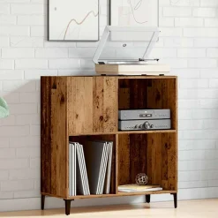 Platenkast 84,5x38x89 cm bewerkt hout kleurig><noscript><img width=
