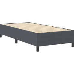 Bedden & Accessoires*vidaXL Platform bedframe 80 x 200 cm Katoen Stof Donkergrijs
