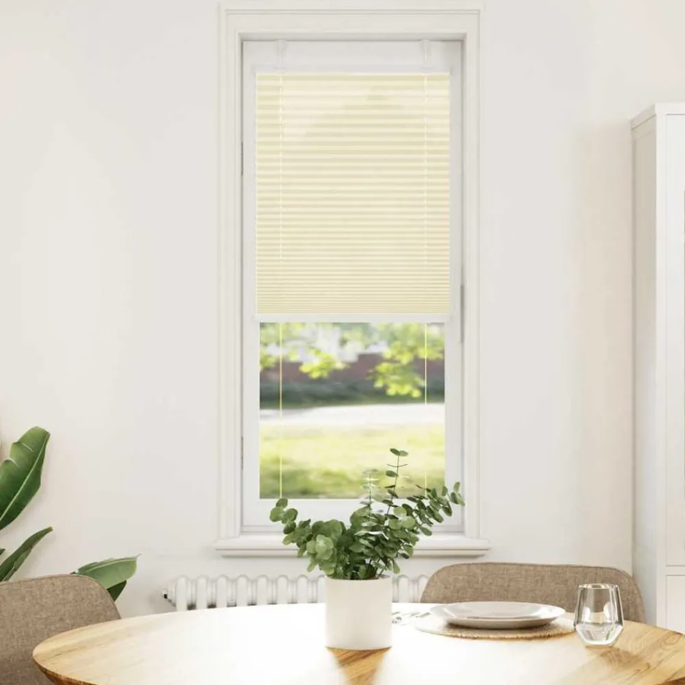 Plissé rolgordijn 40x100 cm stofbreedte 39,4 cm polyester crème>vidaXL Best