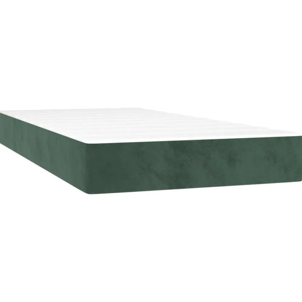 Bedden & Accessoires*vidaXL Pocketveringmatras medium 80x200x20 cm fluweel Donkergroen