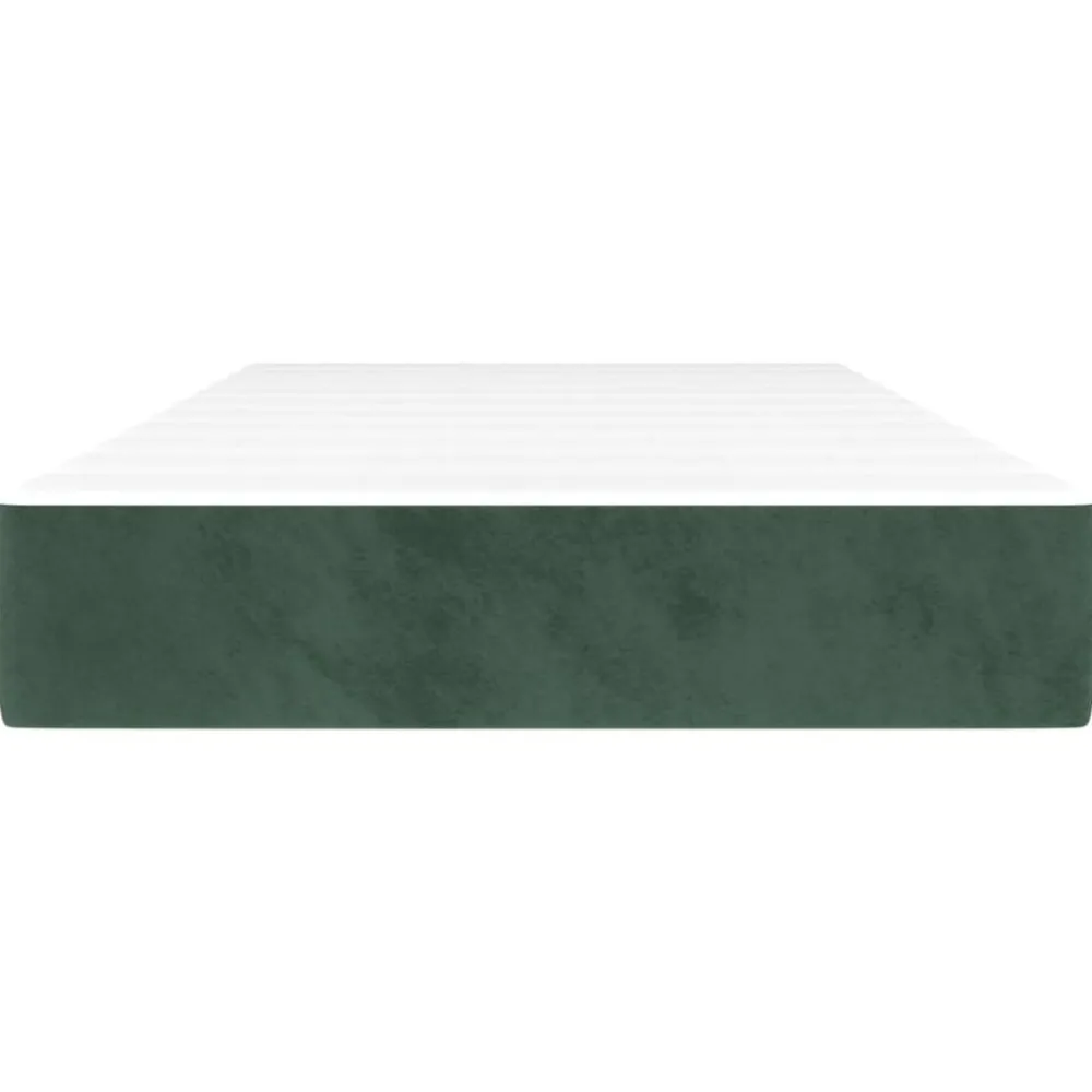 Bedden & Accessoires*vidaXL Pocketveringmatras medium 80x200x20 cm fluweel Donkergroen