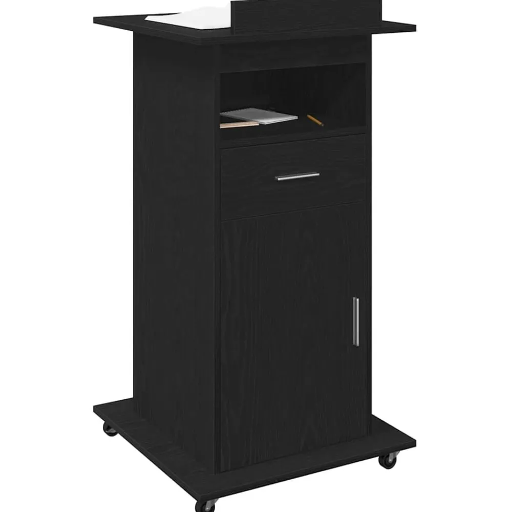 Podium met lade 55 x 55 x 107 cm Bewerkt hout>vidaXL Online