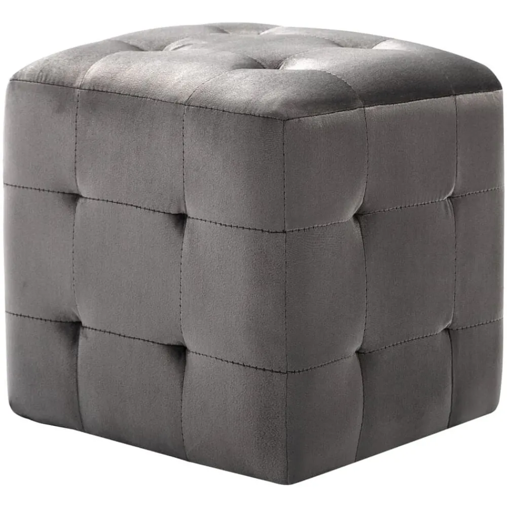 Poef 2 st 30x30x30 cm fluweel>vidaXL Best