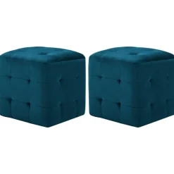 Poef 2 st 30x30x30 cm fluweel>vidaXL Sale