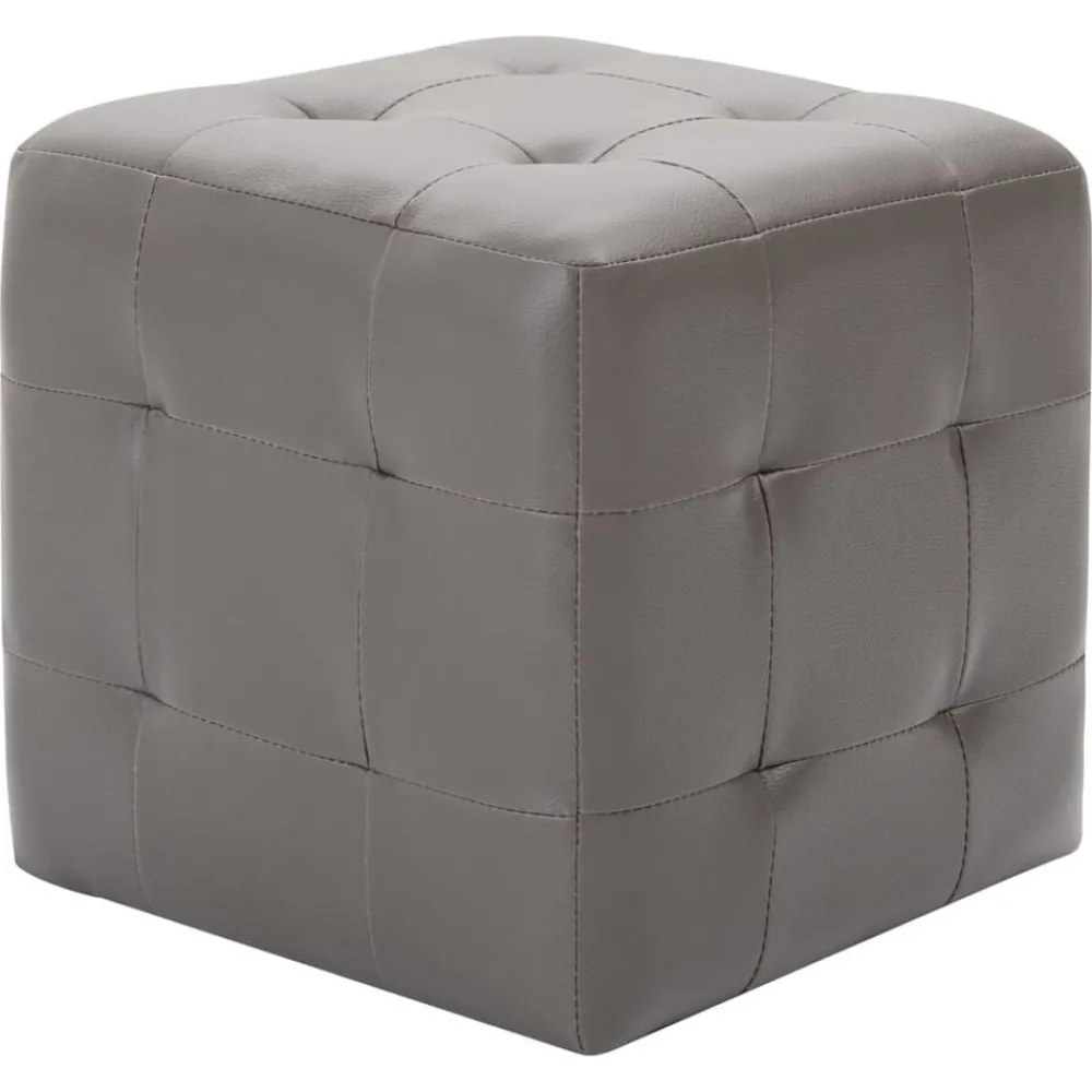 Poef 2 st 30x30x30 cm kunstleer>vidaXL New