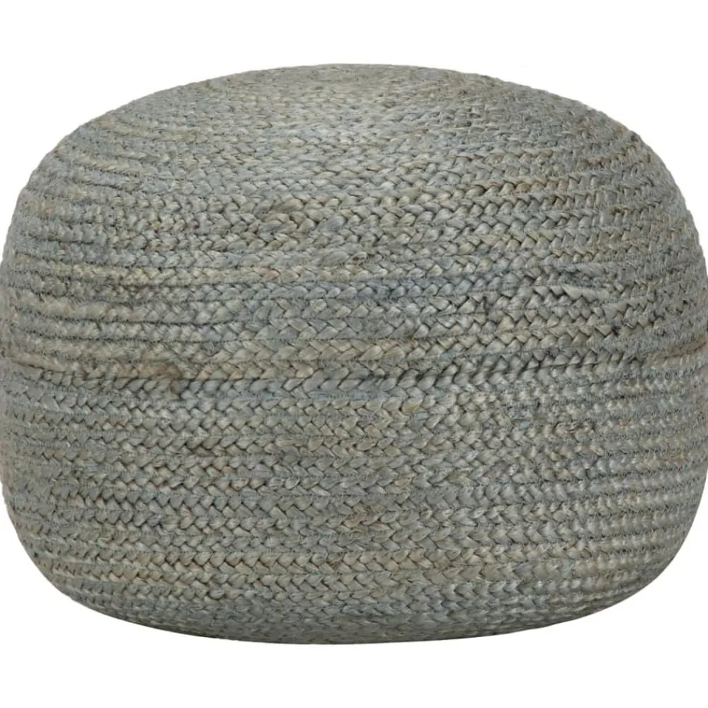 Poefs*vidaXL Poef handgemaakt 45x30 cm jute Olijfgroen