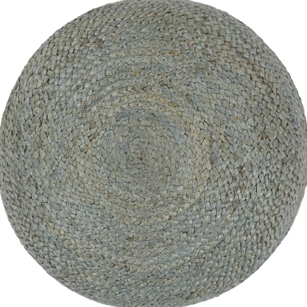 Poefs*vidaXL Poef handgemaakt 45x30 cm jute Olijfgroen