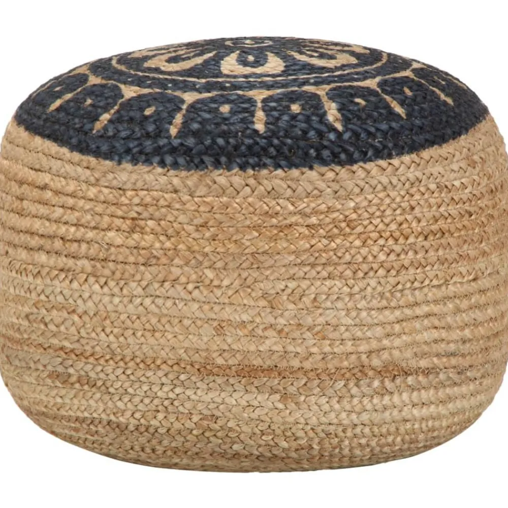 Poef handgemaakt 45x30 cm jute>vidaXL Sale