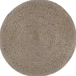 Poefs*vidaXL Poef handgemaakt 45x30 cm jute Lichtgrijs