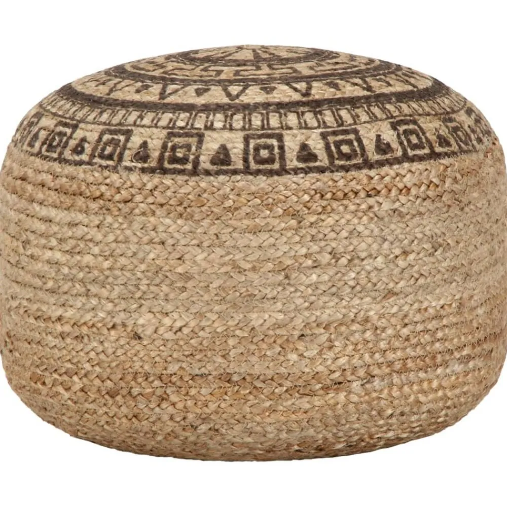 Poef handgemaakt 45x30 cm jute>vidaXL Hot