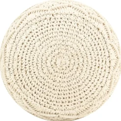 Poef macramé handgemaakt 45x30 cm katoen>vidaXL Discount