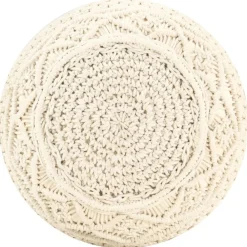 Poef macramé handgemaakt 45x30 cm katoen><noscript><img width=