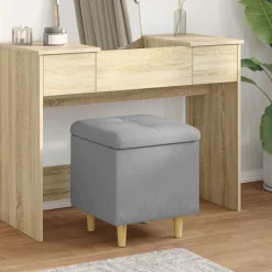 Poef met Opbergruimte 40 x 40 x 45 cm Stof>vidaXL Best